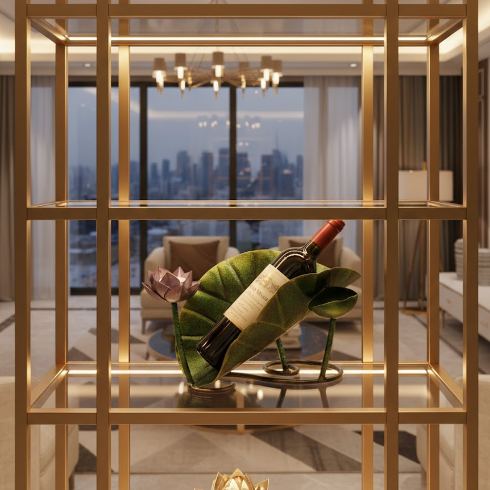 Wine Bottle Holder (Lotus)